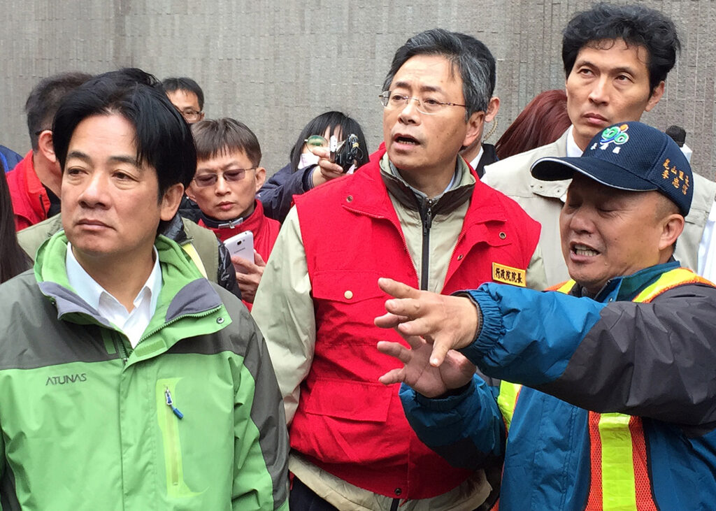Premier Chang visits quake-struck Tainan