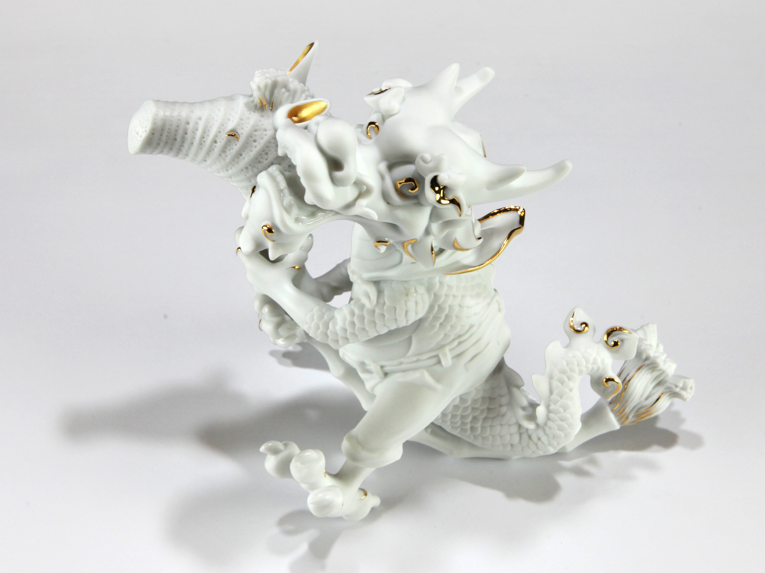Dragon-horse ceramic white ware
